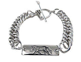 Trotting Horse ID Bracelet with Curb Chain