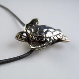 Turtle Necklace Sterling Silver