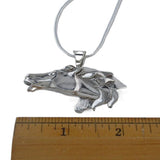 Vintage Sterling Silver Horse Head Pendant Necklace