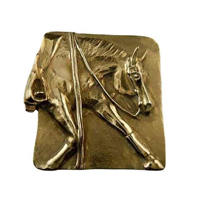 Dynamic Reining Horse Belt Buckle - Jamies Horse Jewelry