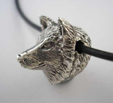 Dimensional Wolf Head Pendant Necklace