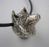 Dimensional Wolf Head Pendant Necklace