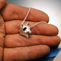 Wolf Head Necklace in Sterling Silver - Jamies Horse Jewelry